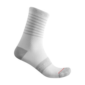 CASTELLI Cyklistické ponožky klasické - SUPERLEGGERA 12 LADY - biela/šedá L-XL