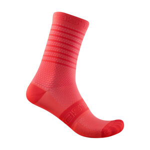 CASTELLI Cyklistické ponožky klasické - SUPERLEGGERA 12 LADY - ružová L-XL
