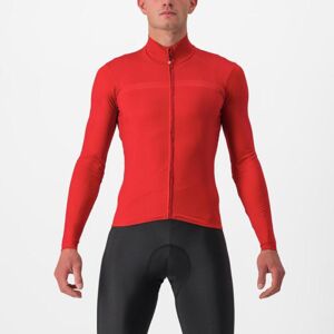 CASTELLI Cyklistický dres s dlhým rukávom zimný - PRO THERMAL LS - červená XS