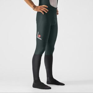 CASTELLI Cyklistické nohavice dlhé s trakmi - VELOCISSIMO 5 - zelená 3XL