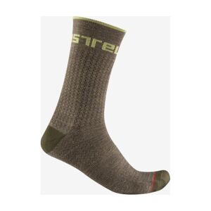 CASTELLI Cyklistické ponožky klasické - DISTANZA 20 - hnedá 2XL
