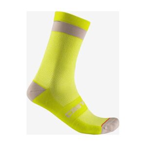 CASTELLI Cyklistické ponožky klasické - ALPHA 18 - žltá S-M