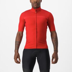 CASTELLI Cyklistický dres s krátkym rukávom - PRO THERMAL MID - červená 2XL