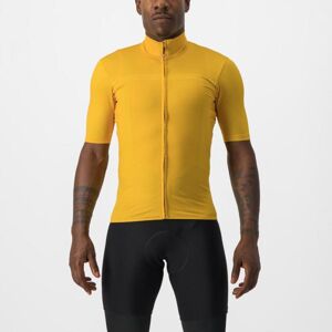 CASTELLI Cyklistický dres s krátkym rukávom - PRO THERMAL MID - žltá XS