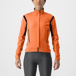 CASTELLI Cyklistická zateplená bunda - PERFETTO RoS 2 W - oranžová S