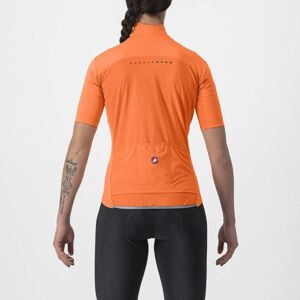 CASTELLI Cyklistický dres s krátkym rukávom - PERFETTO RoS 2 W WIND - oranžová XL