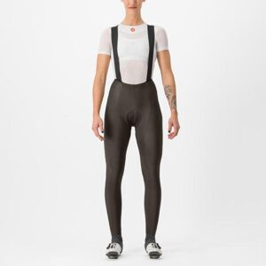 CASTELLI Cyklistické nohavice dlhé s trakmi - FREE AERO RC W DT - hnedá XS