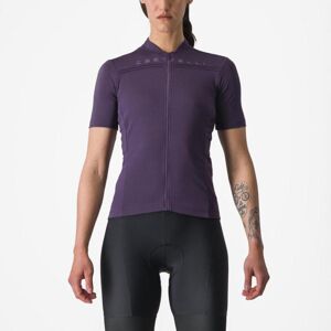 CASTELLI Cyklistický dres s krátkym rukávom - fialová XL