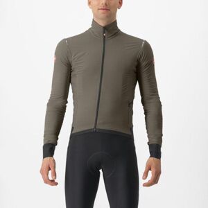 CASTELLI Cyklistická zateplená bunda - ALPHA FLIGHT ROS - hnedá 2XL