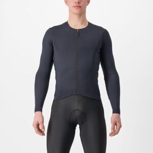 CASTELLI Cyklistický dres s dlhým rukávom zimný - FLY LS - čierna M