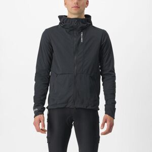 CASTELLI Cyklistická zateplená bunda - TRAIL HOODIE - čierna XS