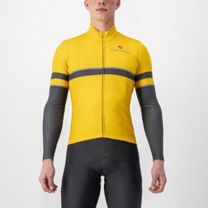 CASTELLI Cyklistický dres s dlhým rukávom zimný - RETTA - žltá 2XL