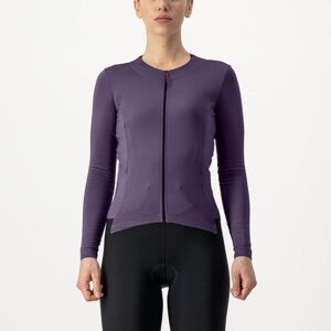 CASTELLI Cyklistický dres s dlhým rukávom zimný - FLY LS W - fialová XL