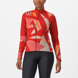 CASTELLI Cyklistický dres s dlhým rukávom zimný - TROPICALE - červená L