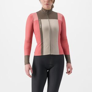 CASTELLI Cyklistický dres s dlhým rukávom zimný - UNLIMITED W THERMAL - červená XS