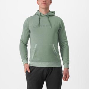 CASTELLI Cyklistická mikina - LOGO HOODIE - svetlo zelená M