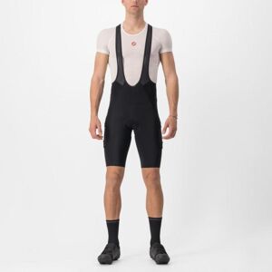 CASTELLI Cyklistické nohavice krátke s trakmi - UNLIMITED THERMAL - čierna 2XL