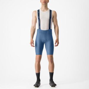 CASTELLI Cyklistické nohavice krátke s trakmi - ESPRESSO - modrá XS