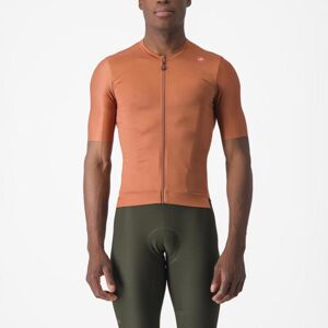 CASTELLI Cyklistický dres s krátkym rukávom - ESPRESSO - hnedá 3XL