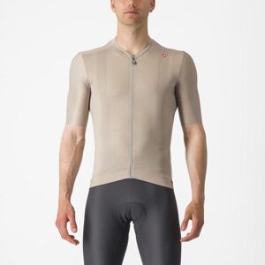 CASTELLI Cyklistický dres s krátkym rukávom - ESPRESSO - béžová XS