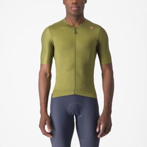 CASTELLI Cyklistický dres s krátkym rukávom - ESPRESSO - svetlo zelená M