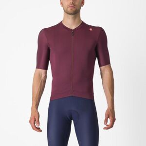 CASTELLI Cyklistický dres s krátkym rukávom - ESPRESSO - bordová XS