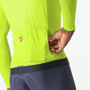 CASTELLI Cyklistický dres s dlhým rukávom letný - ESPRESSO - žltá M