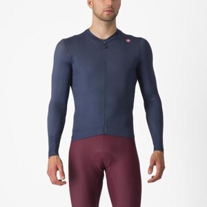 CASTELLI Cyklistický dres s dlhým rukávom letný - ESPRESSO - modrá XS