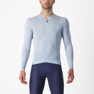 CASTELLI Cyklistický dres s dlhým rukávom letný - ESPRESSO - svetlo modrá S