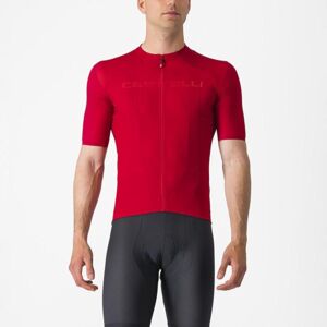CASTELLI Cyklistický dres s krátkym rukávom - červená XS