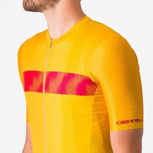 CASTELLI Cyklistický dres s krátkym rukávom - UNLIMITED ENDURANCE - žltá XS