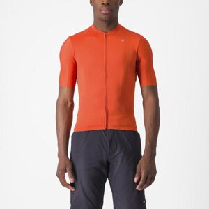 CASTELLI Cyklistický dres s krátkym rukávom - UNLIMITED ENTRATA - oranžová XS