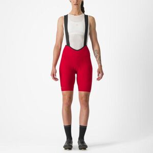 CASTELLI Cyklistické nohavice krátke s trakmi - ESPRESSO W DT - červená S