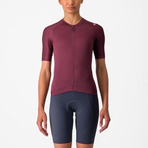 CASTELLI Cyklistický dres s krátkym rukávom - ESPRESSO W - bordová