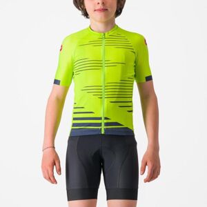 CASTELLI Cyklistický dres s krátkym rukávom - AERO KID - žltá 10Y
