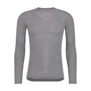 AGU Cyklistické tričko s dlhým rukávom - WINTERDAY MERINO - šedá 2XL