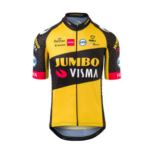 AGU Cyklistický dres s krátkym rukávom - JUMBO-VISMA 2021 - žltá/čierna 3XL