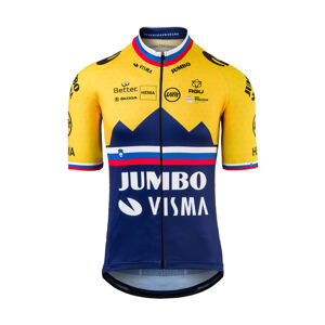 AGU Cyklistický dres s krátkym rukávom - JUMBO-VISMA 2021 - žltá/biela/červená/modrá M