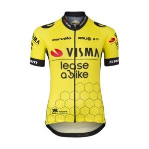 AGU Cyklistický dres s krátkym rukávom - REPLICA VISMA | LEASE A BIKE W 2024 - žltá/čierna M