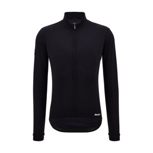 SANTINI Cyklistický dres s dlhým rukávom zimný - IMPETUS ZIP - čierna