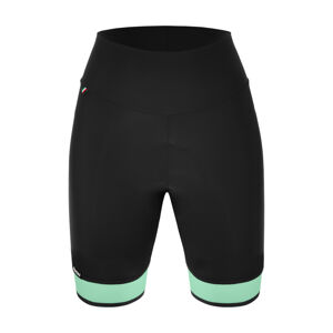 SANTINI Cyklistické nohavice krátke bez trakov - GIADA PURE - zelená/čierna