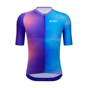 SANTINI Cyklistický dres s krátkym rukávom - OMBRA - modrá
