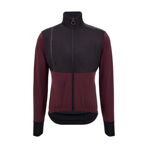 SANTINI Cyklistická zateplená bunda - VEGA ABSOLUTE - bordová/čierna XL