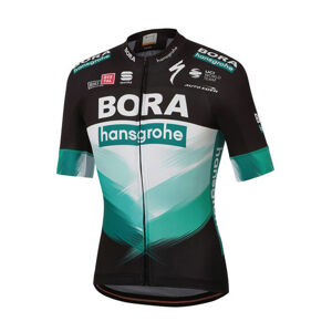 SPORTFUL Cyklistický dres s krátkym rukávom - BORA HANSGROHE 2020 - zelená/čierna 3XL