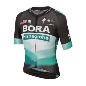 SPORTFUL Cyklistický dres s krátkym rukávom - BORA HANSGROHE 2020 - zelená/čierna