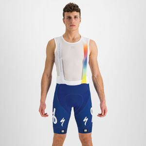 SPORTFUL Cyklistické nohavice krátke s trakmi - TOTAL ENERGIES BODYFIT - modrá