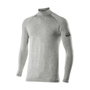 SIX2 Cyklistické tričko s dlhým rukávom - TS3 MERINOS - šedá L-XL