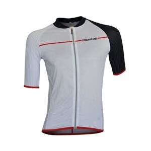 BIEMME Cyklistický dres s krátkym rukávom - PURE SPEED - čierna/biela