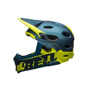 BELL Cyklistická prilba - SUPER DH SPHERICAL - modrá/žltá (55–59 cm)