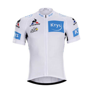 BONAVELO Cyklistický dres s krátkym rukávom - TOUR DE FRANCE  - biela